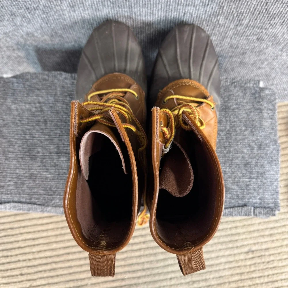American Eagle Outfitters Mens Brown Leather Duck Boots Size 11 Lace Up Boots